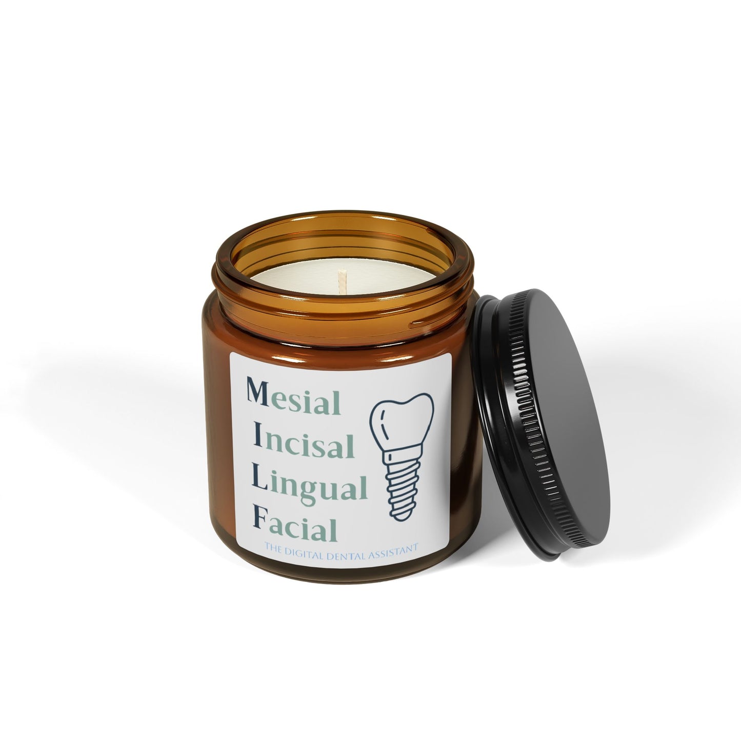 Dental MILF Scented Soy Candle (Multi-Size, Amber Jar)