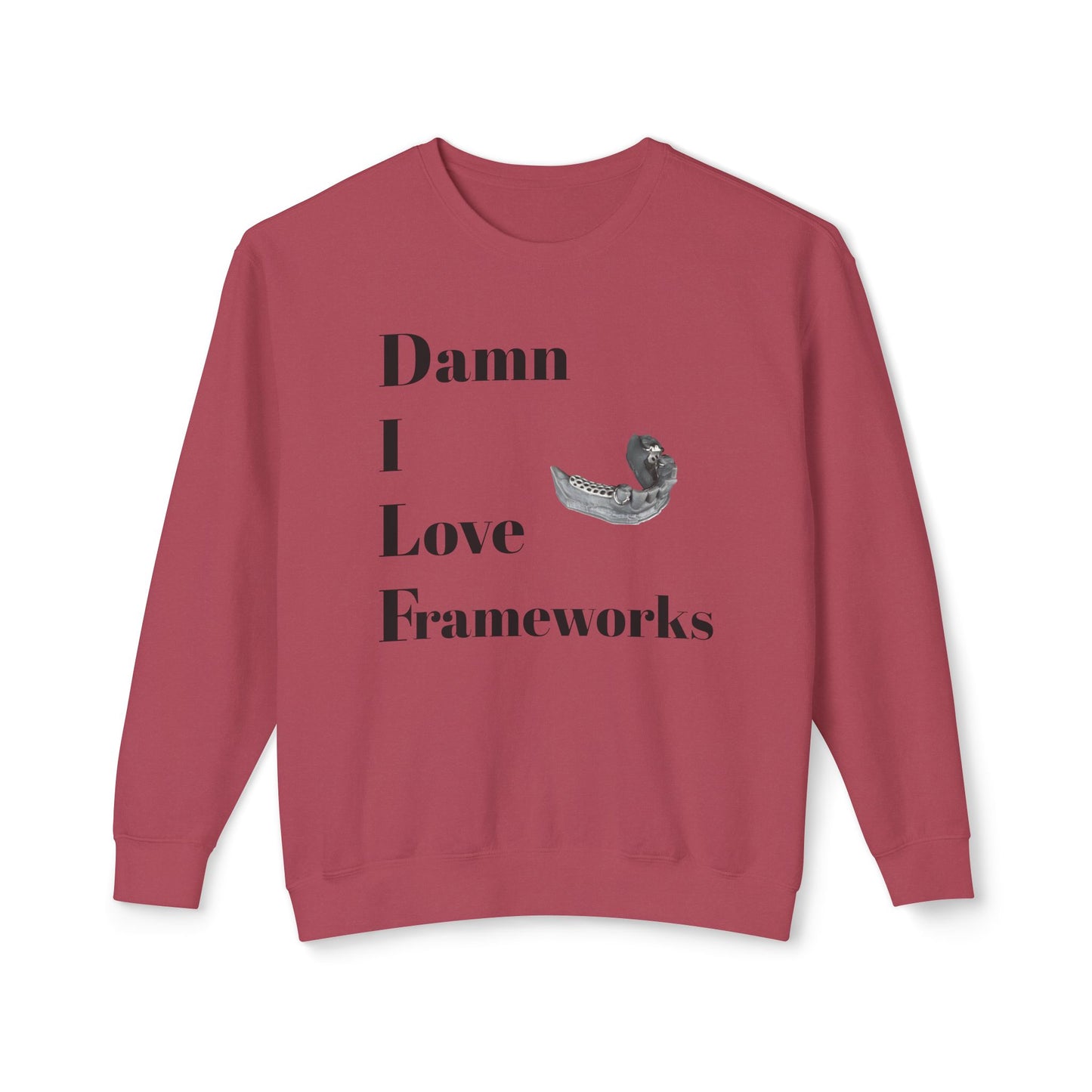 Funny Dental DILF Unisex Lightweight Crewneck Sweatshirt