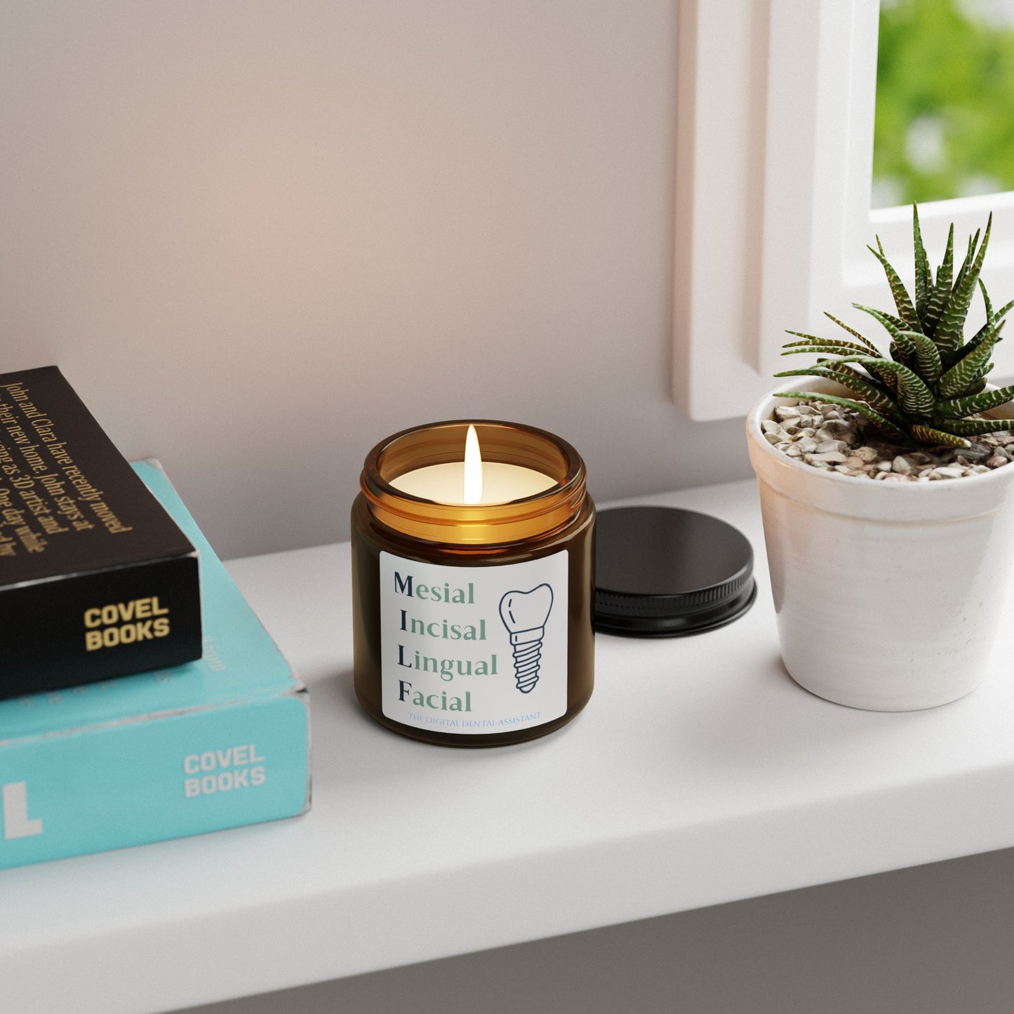 Dental MILF Scented Soy Candle (Multi-Size, Amber Jar)