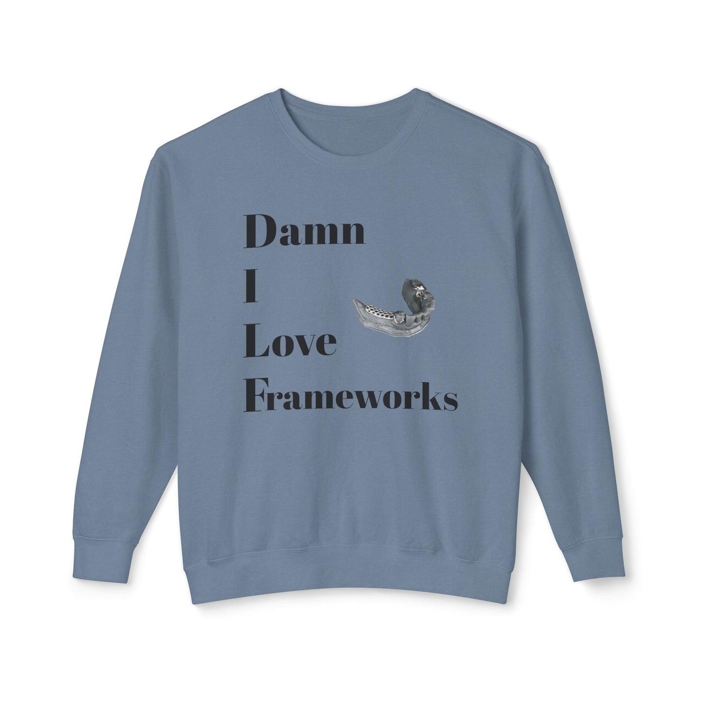 Funny Dental DILF Unisex Lightweight Crewneck Sweatshirt