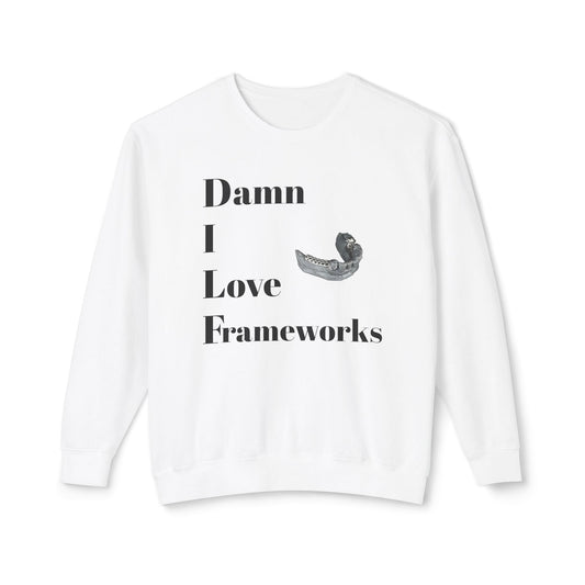 Funny Dental DILF Unisex Lightweight Crewneck Sweatshirt